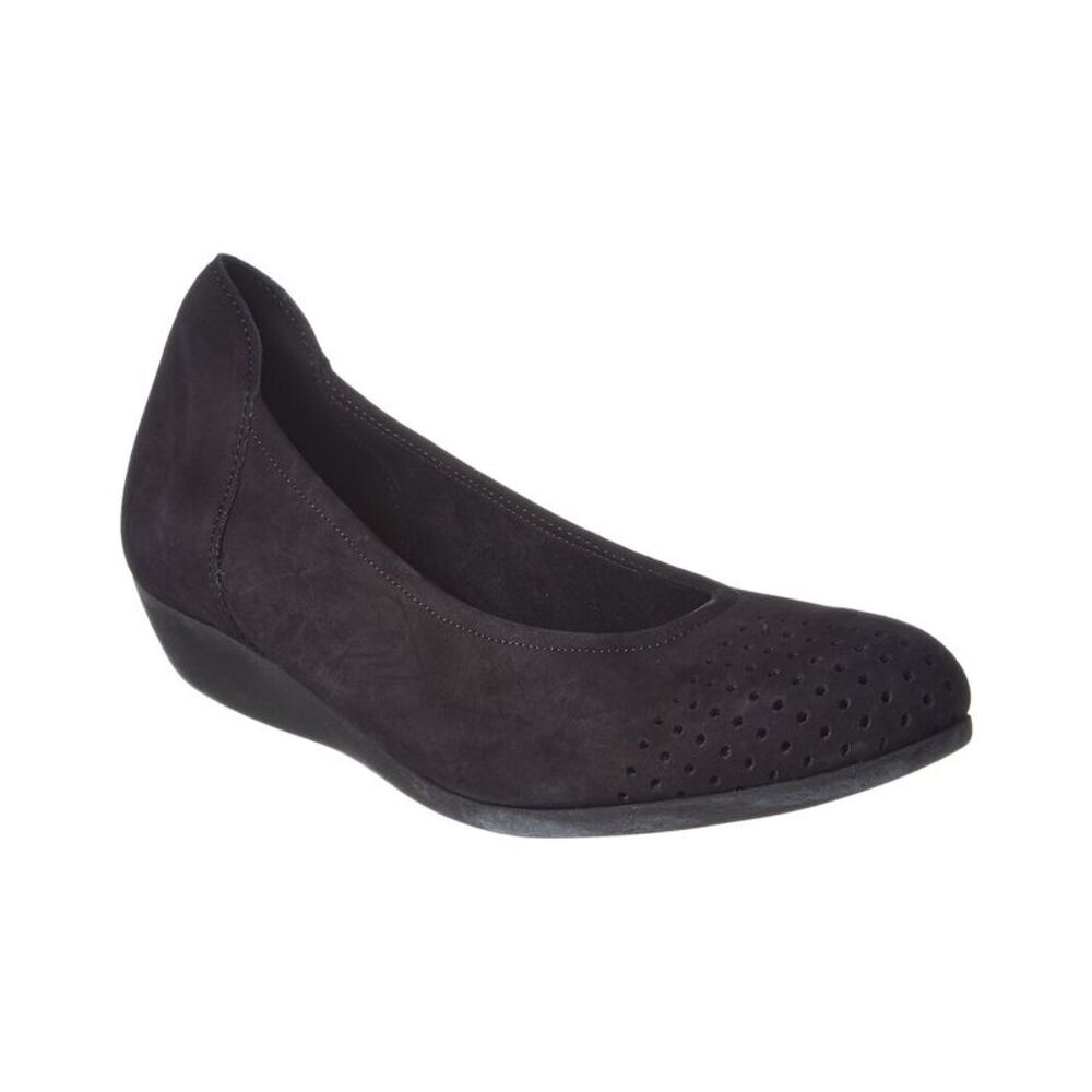 Arche Onara Leather Flat, Black